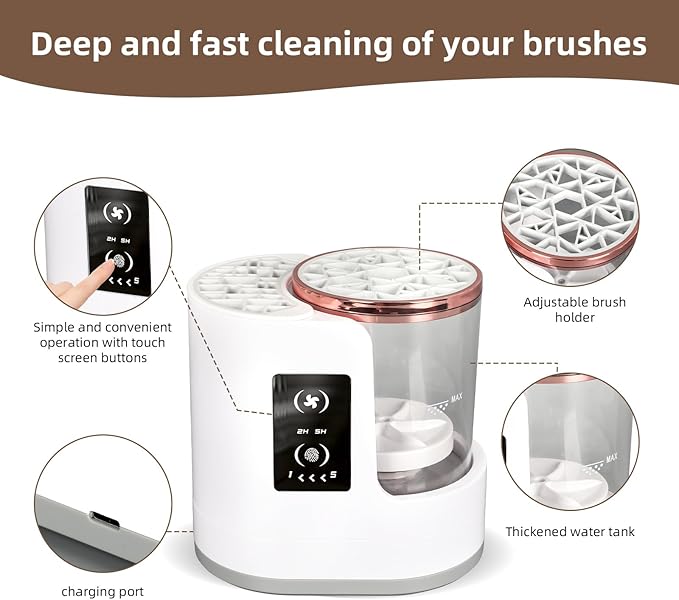 3-In-1 Electric Makeup Brush Cleaner