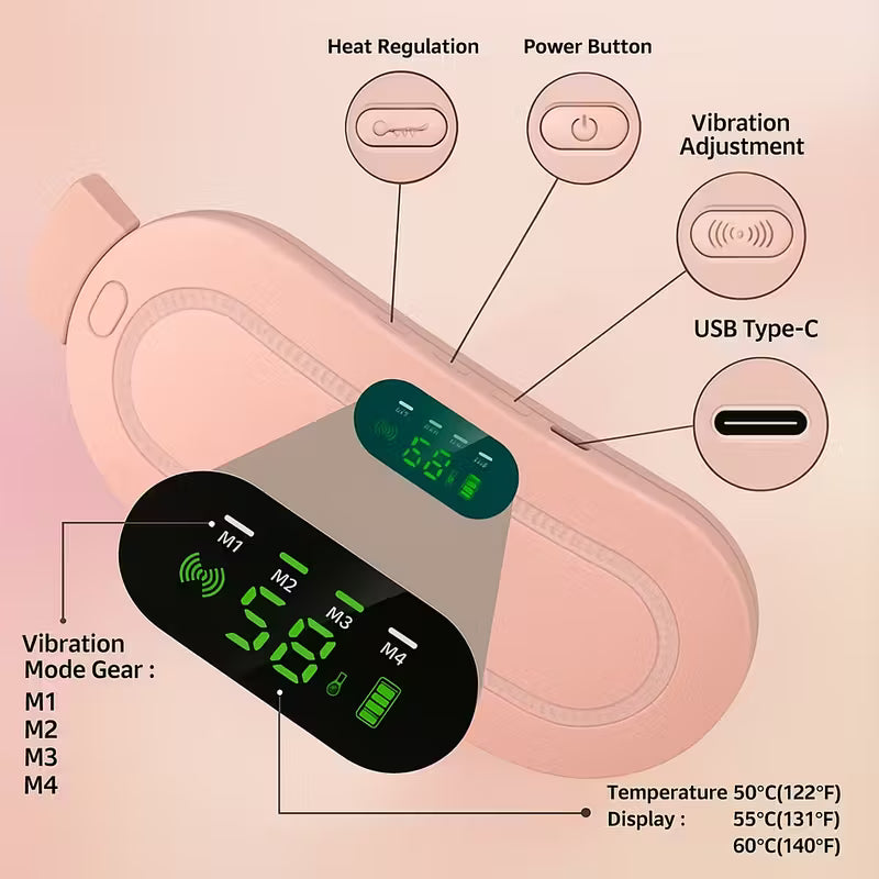 Menstrual Heating Pad, Abdominal Massage, Electric Belt designed to warm the Waist and relieve period cramps